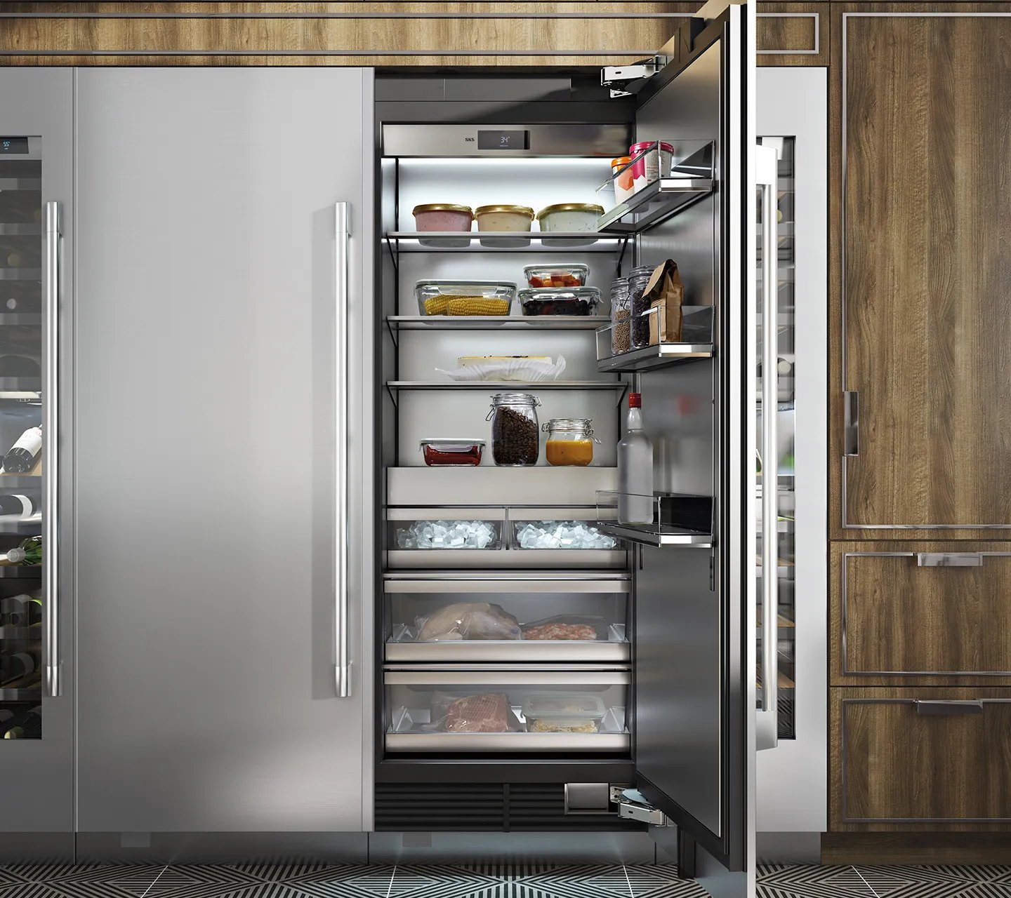 Cabinet Cutout for 30" Integrated Column Refrigerator and Freezer